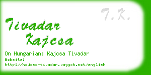 tivadar kajcsa business card